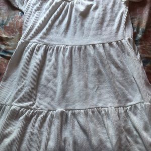 Caution To The Wind White dress with puff sleeves